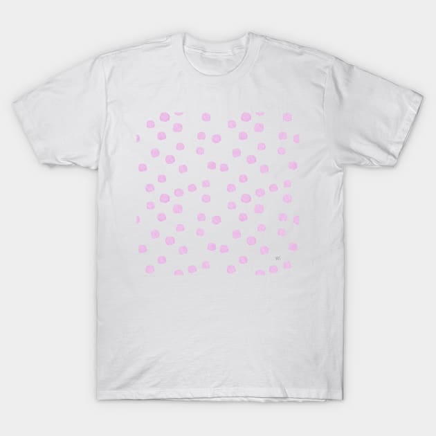 Polka Dots - Pink T-Shirt by monitdesign